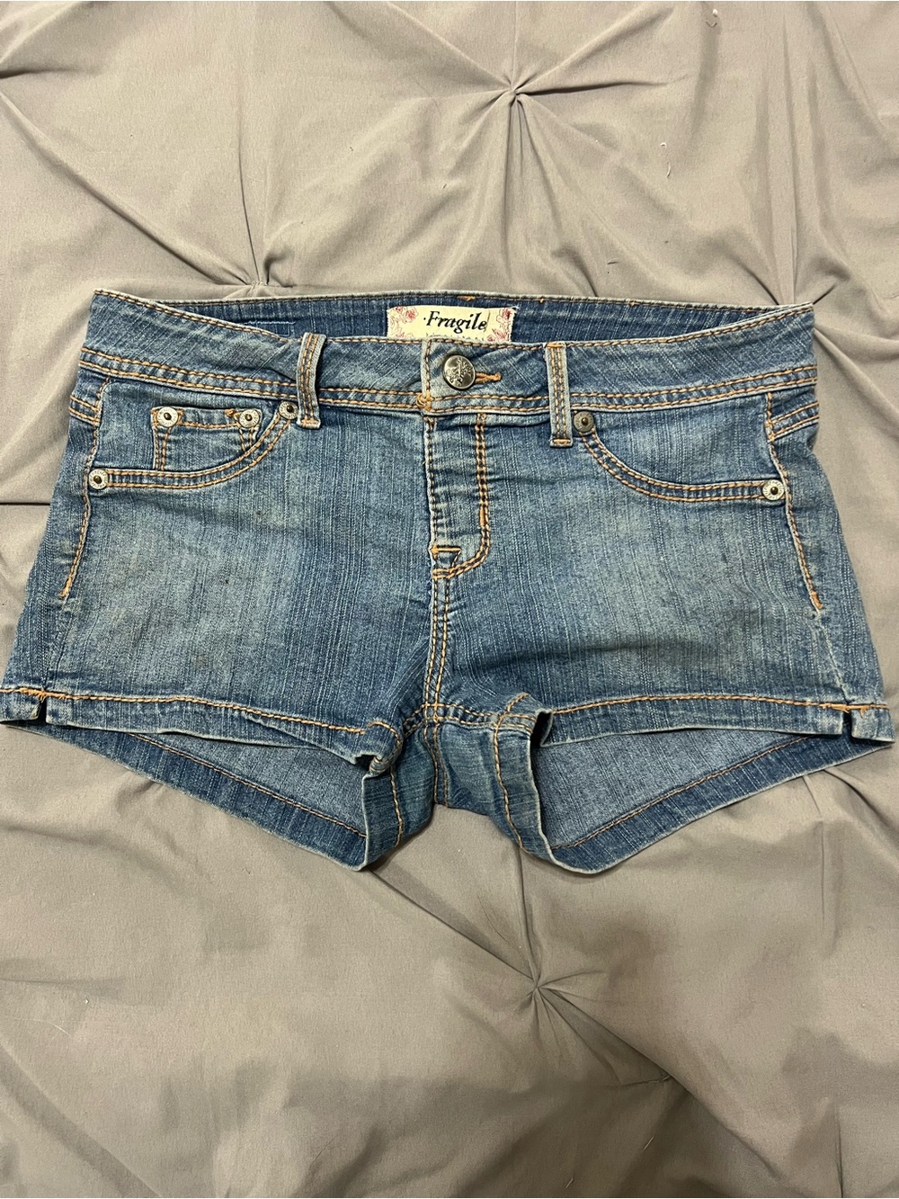 Fragile Women's Mid-Blue Denim Short Shorts